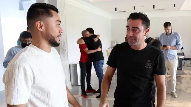 Xavi se despidió entre lágrimas de sus jugadores del Al-Sadd antes de partir al Barcelona