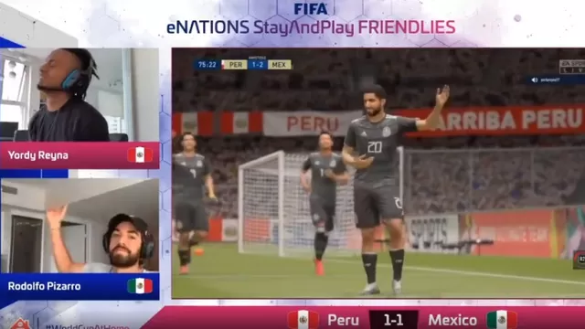 Yordy Reyna perdió 2-1 ante Rodolfo Pizarro. | Video: @FIFAeWorldCup