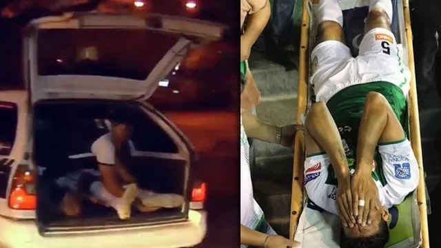 En Bolivia trasladaron a jugador fracturado en taxi | Video: YouTube Tigo Sports.