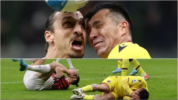 Zlatan Ibrahimovic y Gary Medel protagonizaron impactante choque de cabezas