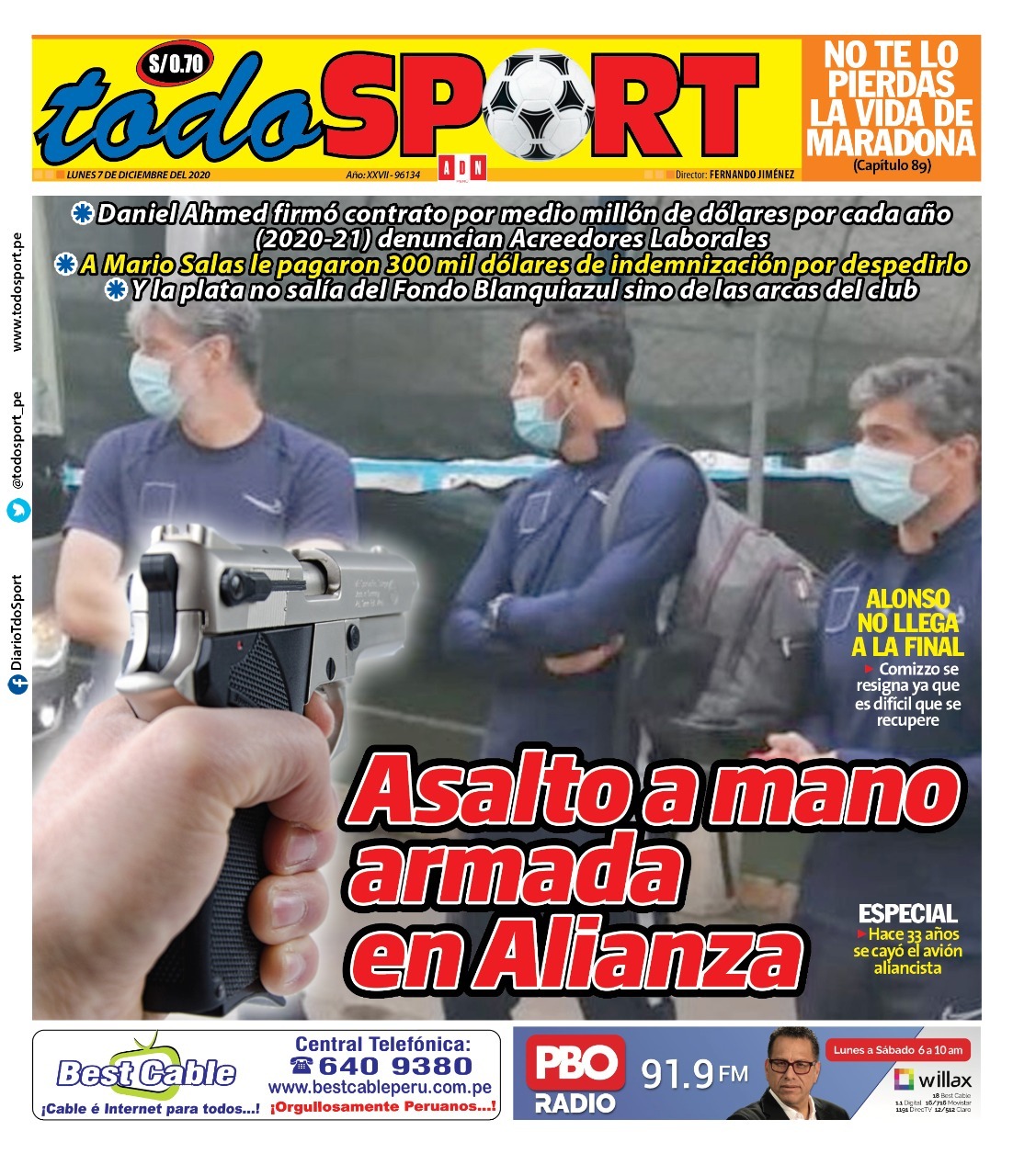 Alianza Lima sigue acaparando portadas.