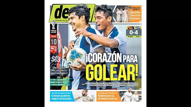 Alianza Lima acaparó portadas tras volver al triunfo en la Liga 1.