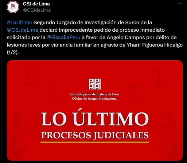 Caso Ángelo Campos. | Foto: Twitter Poder Juidicial.