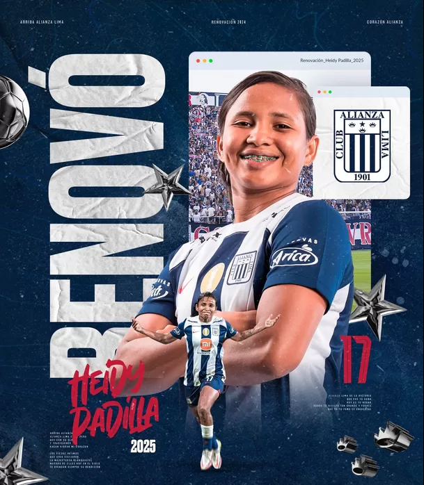 Heidy Padilla continuará en Alianza Lima. | Fuente: @ClubALoficial