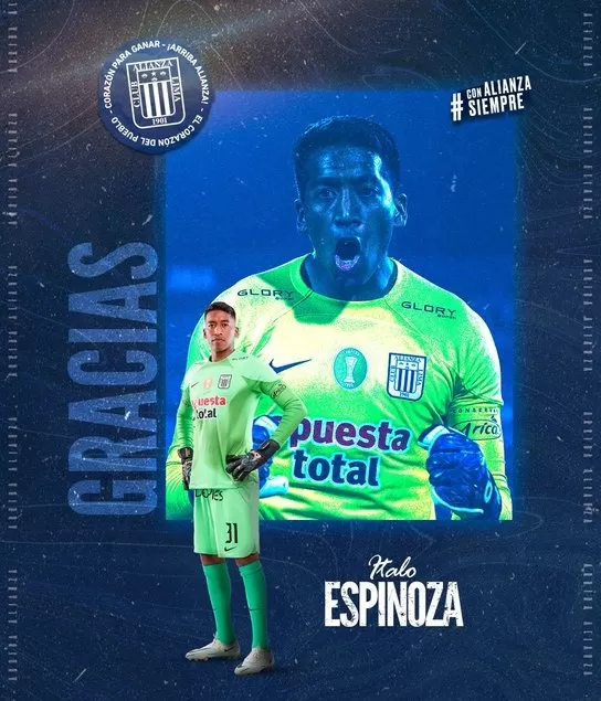 Ítalo Espinoza solo atajó dos encuentros en Alianza Lima en el 2023. | Foto: Alianza Lima.