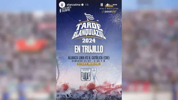 Anuncio de la realización de la &#39;Tarde Blanquiazul&#39; en Trujillo / Foto: Club Alianza Lima