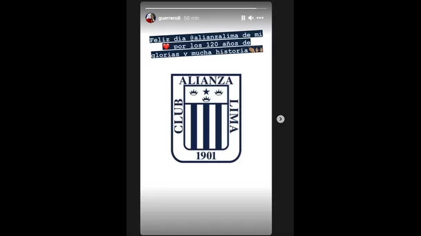 Este es el saludo de Paolo Guerrero a Alianza Lima | Foto: Instagram.