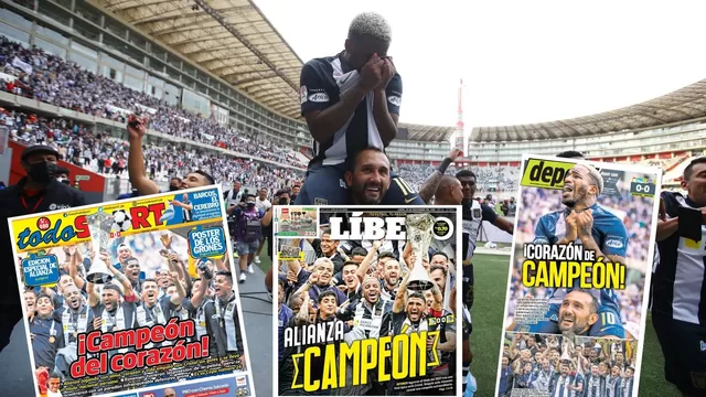 Alianza Lima campeón nacional acaparó todas las portadas de los diarios