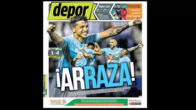 Las portadas del triunfo de Sporting Cristal sobre Alianza Lima.-foto-1