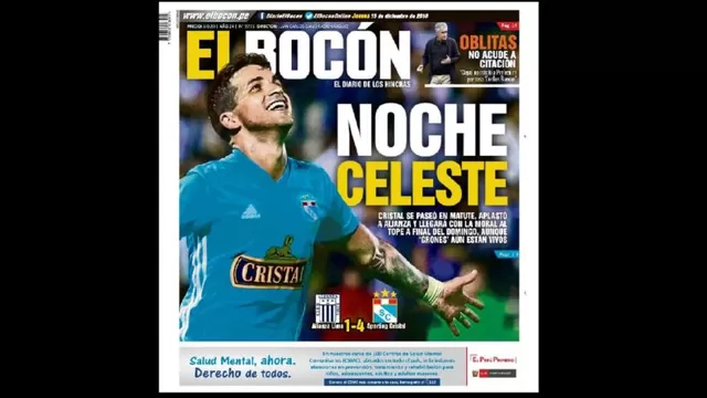 Las portadas del triunfo de Sporting Cristal sobre Alianza Lima.-foto-3