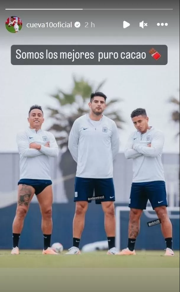 Christian Cueva, Carlos Zambrano y Edinson Chávez. | Foto: Instagram.