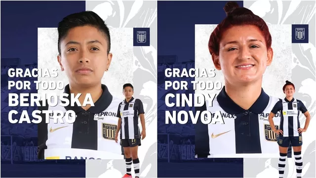 Alianza Lima comunicó salidas de Berioska Castro y Cindy Novoa del equipo femenino