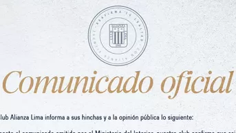 Alianza Lima confirmó asistencia a reunión con MININTER