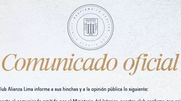 Alianza Lima confirmó asistencia a reunión con MININTER