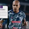 Alianza Lima confirmó qué tipo de lesión tiene Paolo Guerrero
