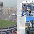 Alianza Lima continúa trabajos para la nueva iluminación de su estadio