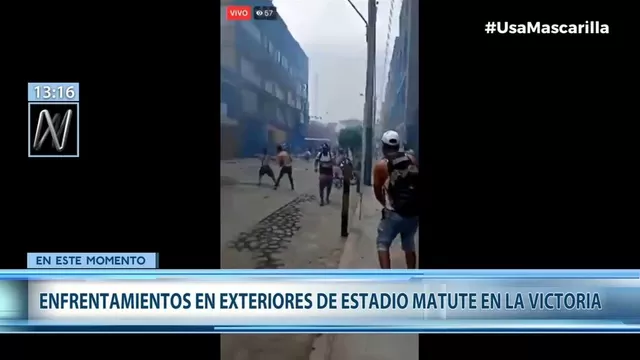 Alianza Lima: Barristas se enfrentaron en los exteriores del estadio de Matute