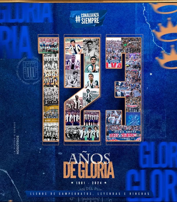 Alianza Lima está de aniversario. | Fuente: @ClubALoficial