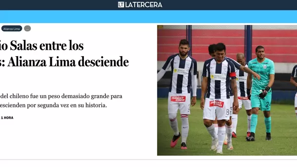 Alianza Lima descendió a Segunda División.