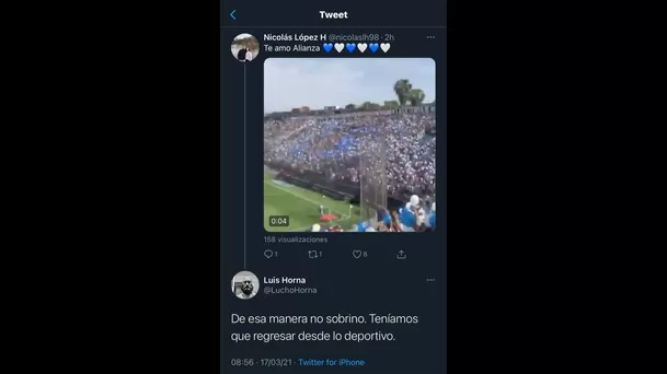 Primer comentario de Luis Horna.