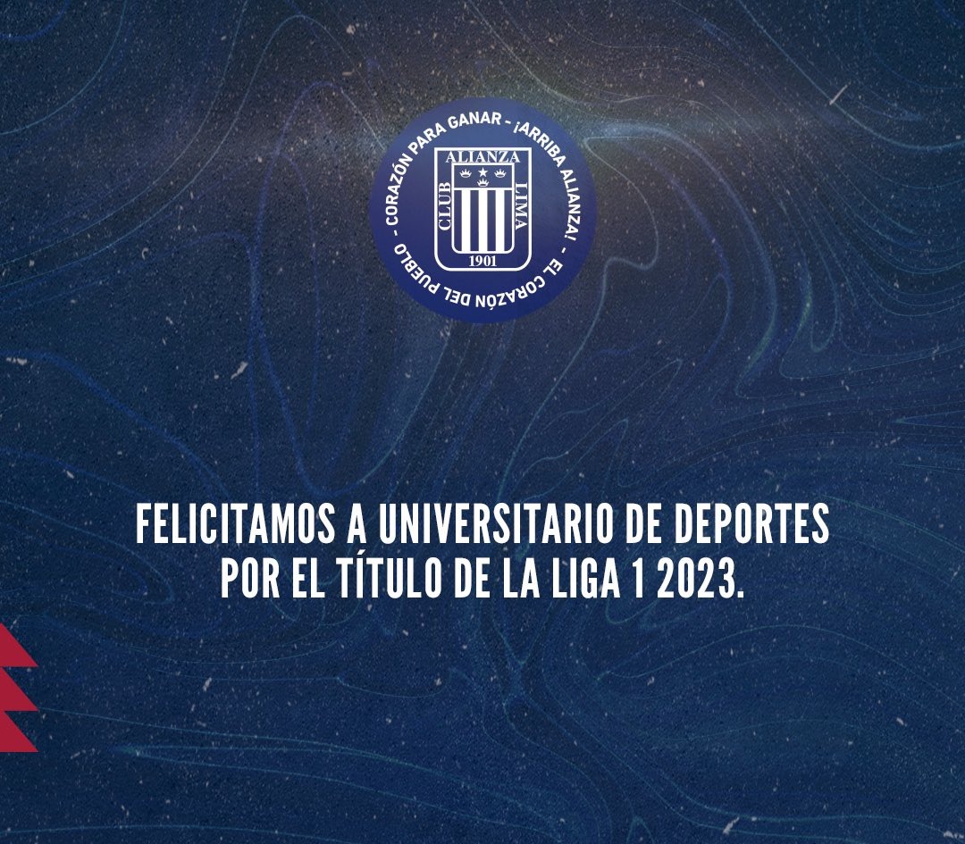 Así felicitó Alianza Lima a Universitario. | Fuente: @ClubALoficial