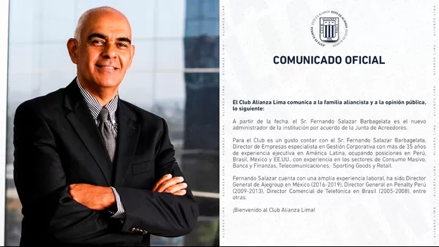 Alianza Lima: Fernando Salazar es el nuevo administrador del club blanquiazul