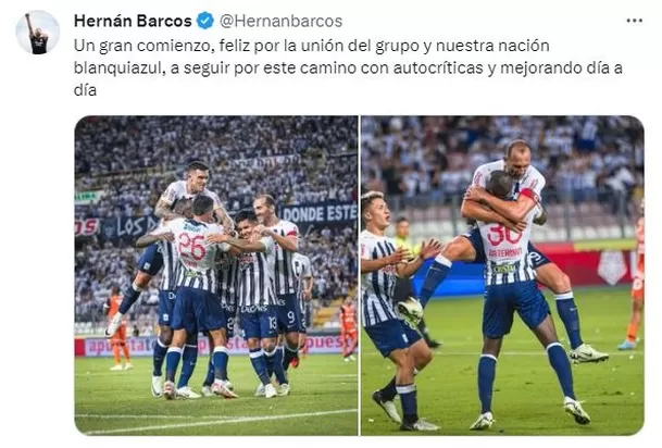 Hernán Barcos se pronunció a través de 'X'. | Fuente: @Hernanbarcos