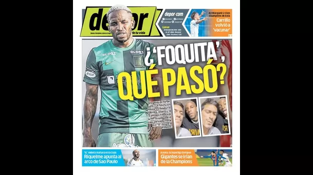 Jefferson Farfán acaparó portadas en la prensa deportiva.