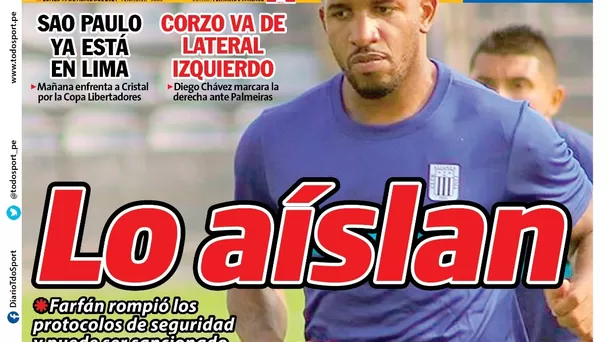 Jefferson Farfán acaparó portadas en la prensa deportiva.