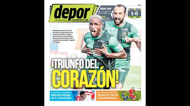 Jefferson Farfán acaparó portadas tras su debut con gol en Alianza Lima.