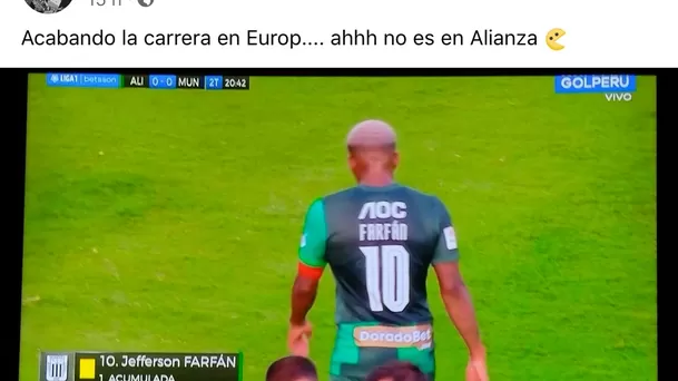 Jefferson Farfán protagonizó memes tras marcar en su debut con Alianza Lima.