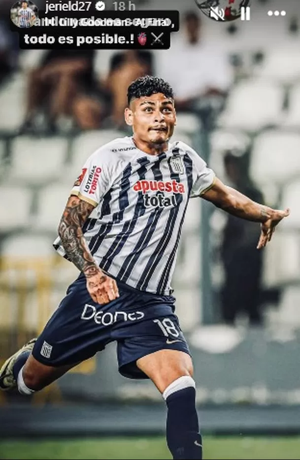 Mensaje de Jeriel De Santis tras situación en Alianza Lima / Instagram