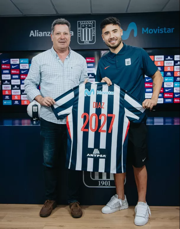 El chileno Díaz fue fichado por Alianza Lima hasta finales de 2027. (Foto: Club Alianza Lima) El chileno Díaz fue fichado por Alianza Lima hasta finales de 2027. (Foto: Club Alianza Lima)
