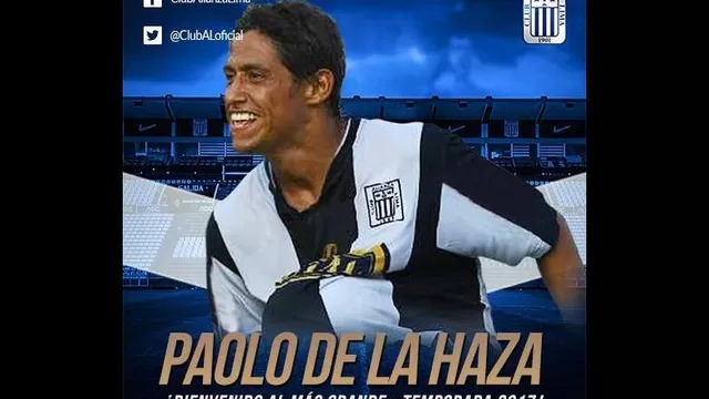 Paolo de la Haza volvió a Alianza Lima. Foto: Alianza Lima