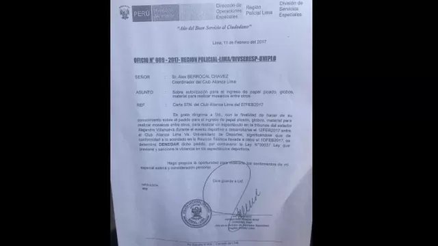 Alianza Lima: Policía negó permiso a hinchas para realizar mosaico-foto-2