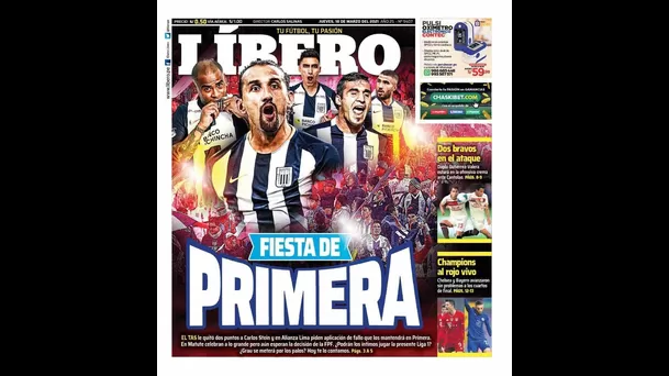 Alianza Lima protagonizó portadas en diarios deportivos tras fallo a favor del TAS.