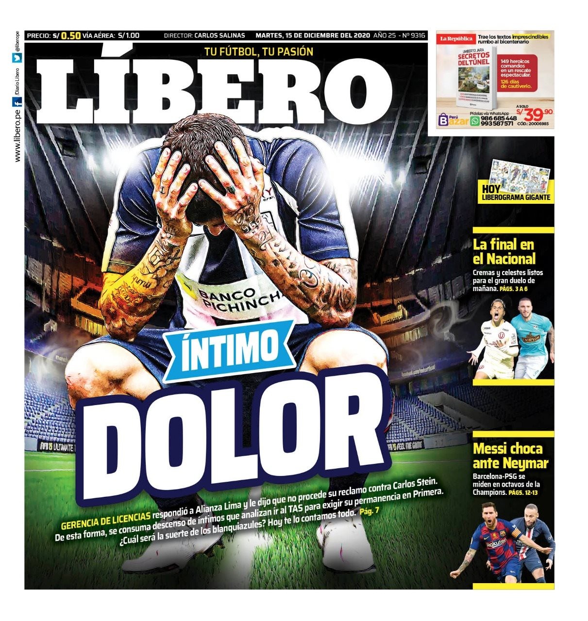 Alianza Lima jugará la Liga 2.