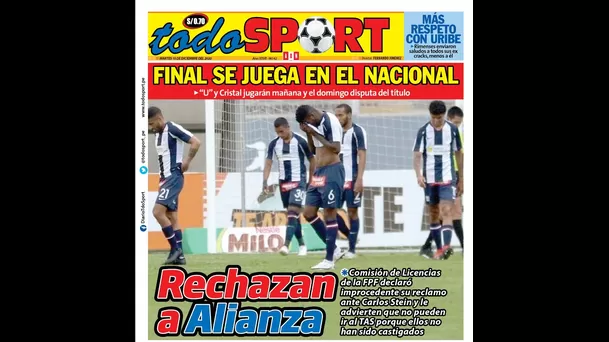 Alianza Lima jugará la Liga 2.