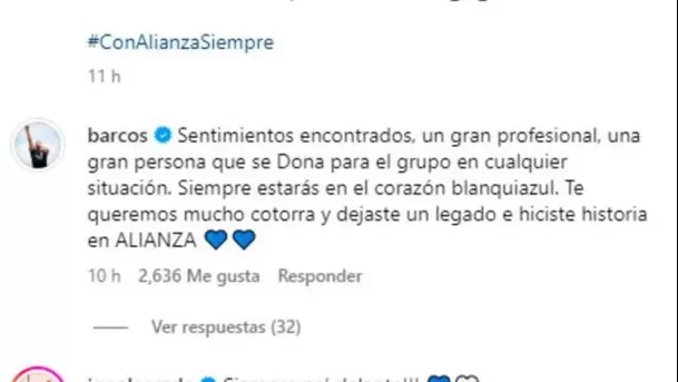 El mensaje de Hernán Barcos. | Fuente: Instagram