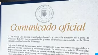 Postura de Alianza sobre resolución del Comité de Apelaciones de la FPF