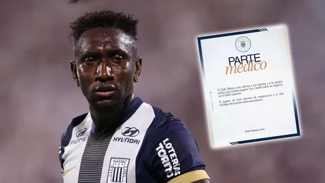 Eryc Castillo se lesionó y no podrá jugar en el Alianza Lima vs Sporting Cristal por la Lig 1 / AD