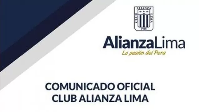 Alianza Lima publicó un pronunciamiento en redes sociales. | Foto: Alianza Lima