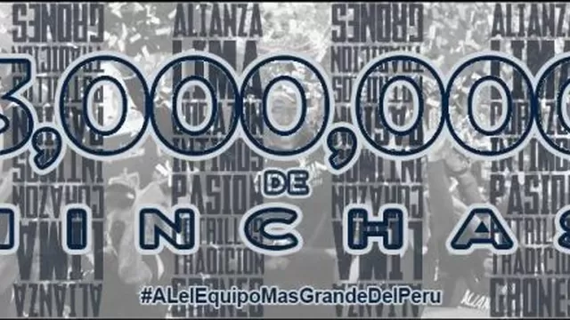 Alianza Lima superó los 3 millones de seguidores en Facebook