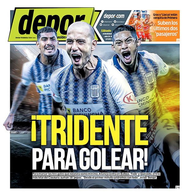 Alianza Lima vs. Binacional: Las portadas de los diarios a un día de la  final en Matute | Perú | Lima | America deportes