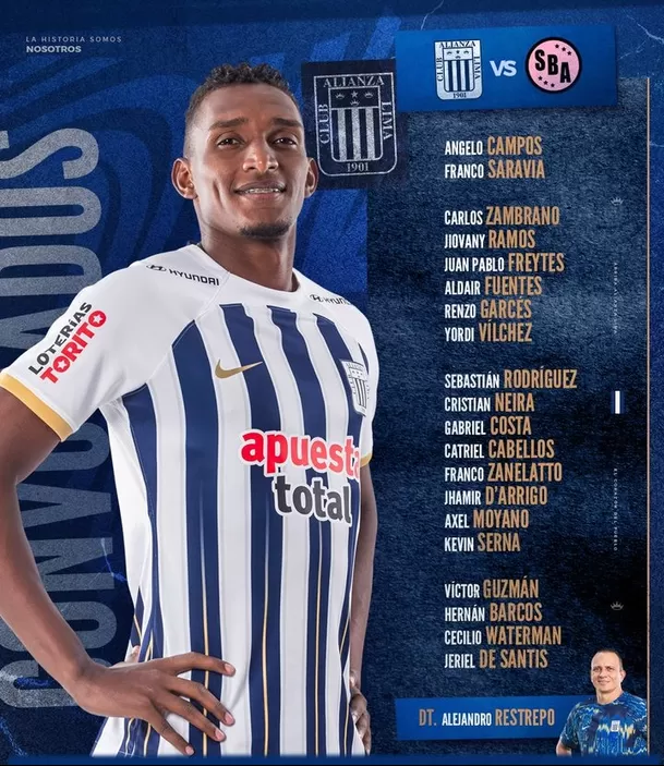 Convocados de Alianza Lima para el partido ante Sport Boys. | Foto: Alianza Lima.