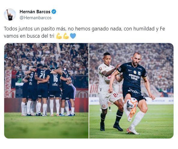 Hernán Barcos se manifestó en redes sociales. | Fuente: @Hernanbarcos