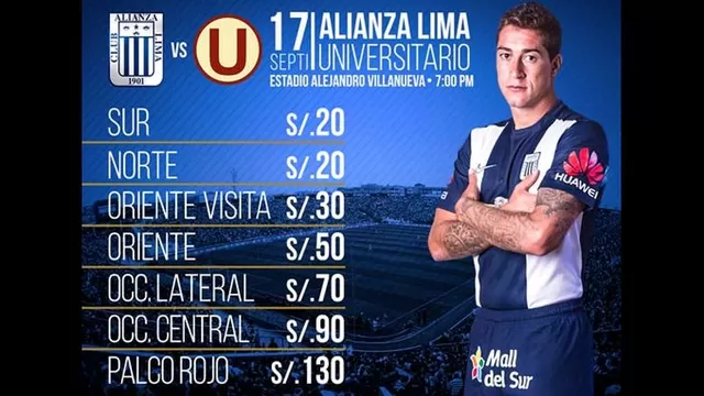 Alianza Lima vs. Universitario: precios y puntos de venta de entradas-foto-2
