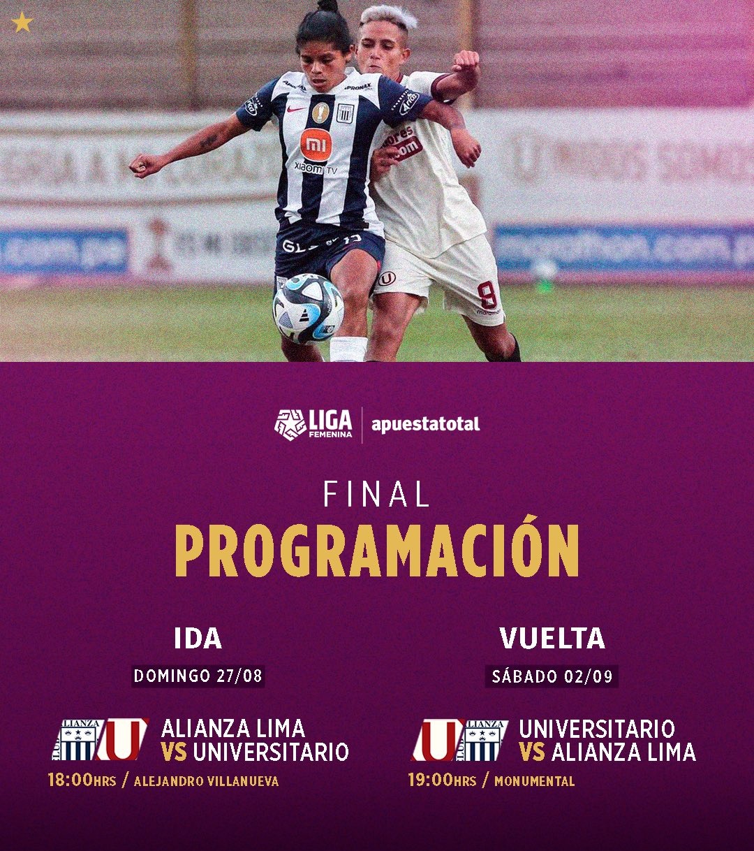Alianza Lima vs. Universitario. | Fuente: @ligafemfpf