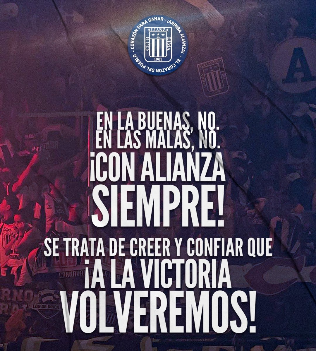 Mensaje de Alianza Lima a sus hinchas. | Foto: Alianza Lima.