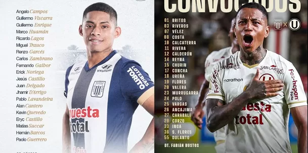 Lista de convocados de Alianza Lima y Universitario para el clásico / X Lista de convocados de Alianza Lima y Universitario para el clásico / X